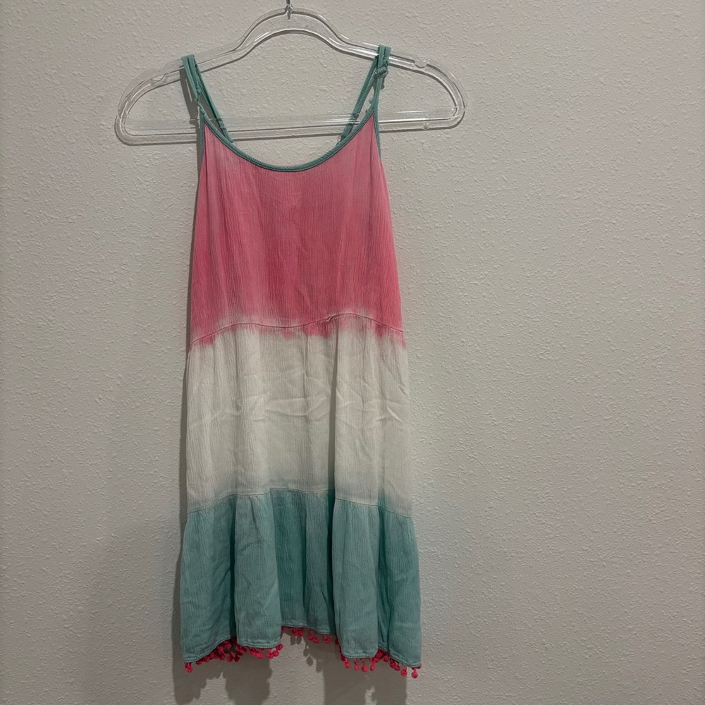 Justice Girls Coverup Sun dress Tassle Ombre Colorful